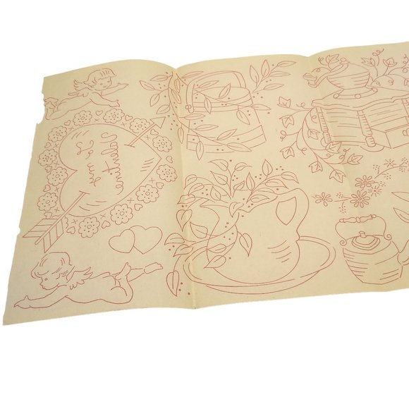 Vintage Valentine Hearts Transfer Patterns, MCM Workbasket Iron On Transfers - Picture 3 of 3